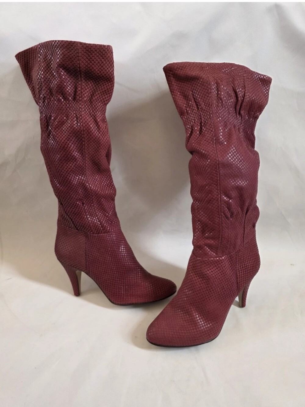 Vintage Rare Beautiful 9west Woven Texture Boots 8 1/2 M Made In Brazil